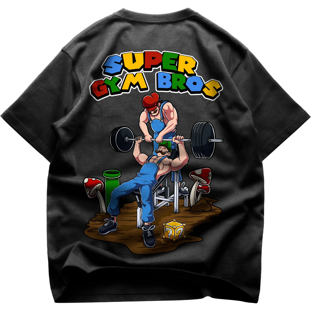 Super Gym Bros (Backprint) Oversized Shirt (Super Sale)