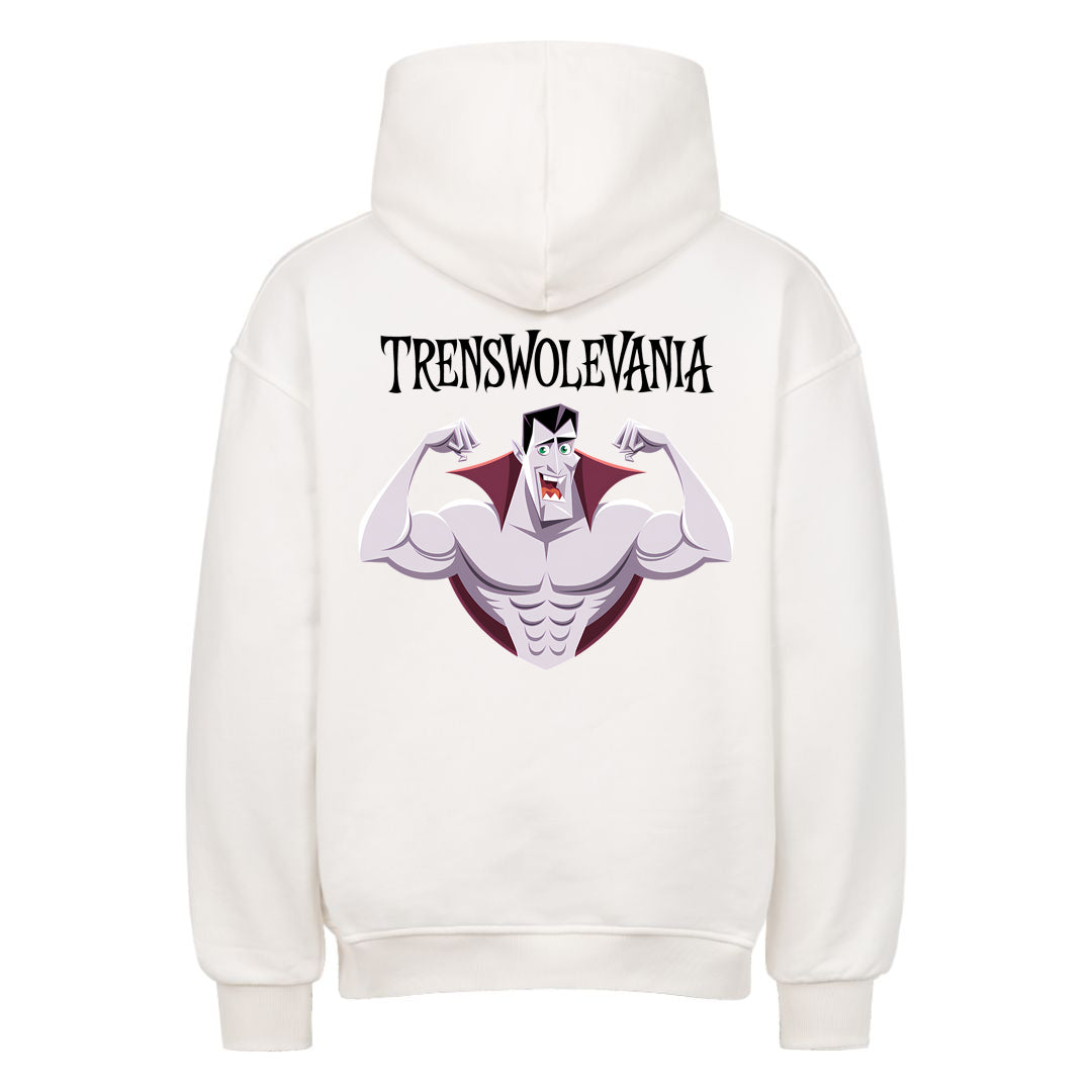 Trenswolevania(V2) Sweat à capuche surdimensionné (impression au dos)