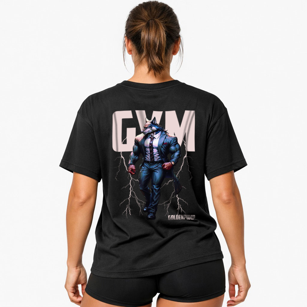Gym-Wolf (Backprint) Oversized Shirt