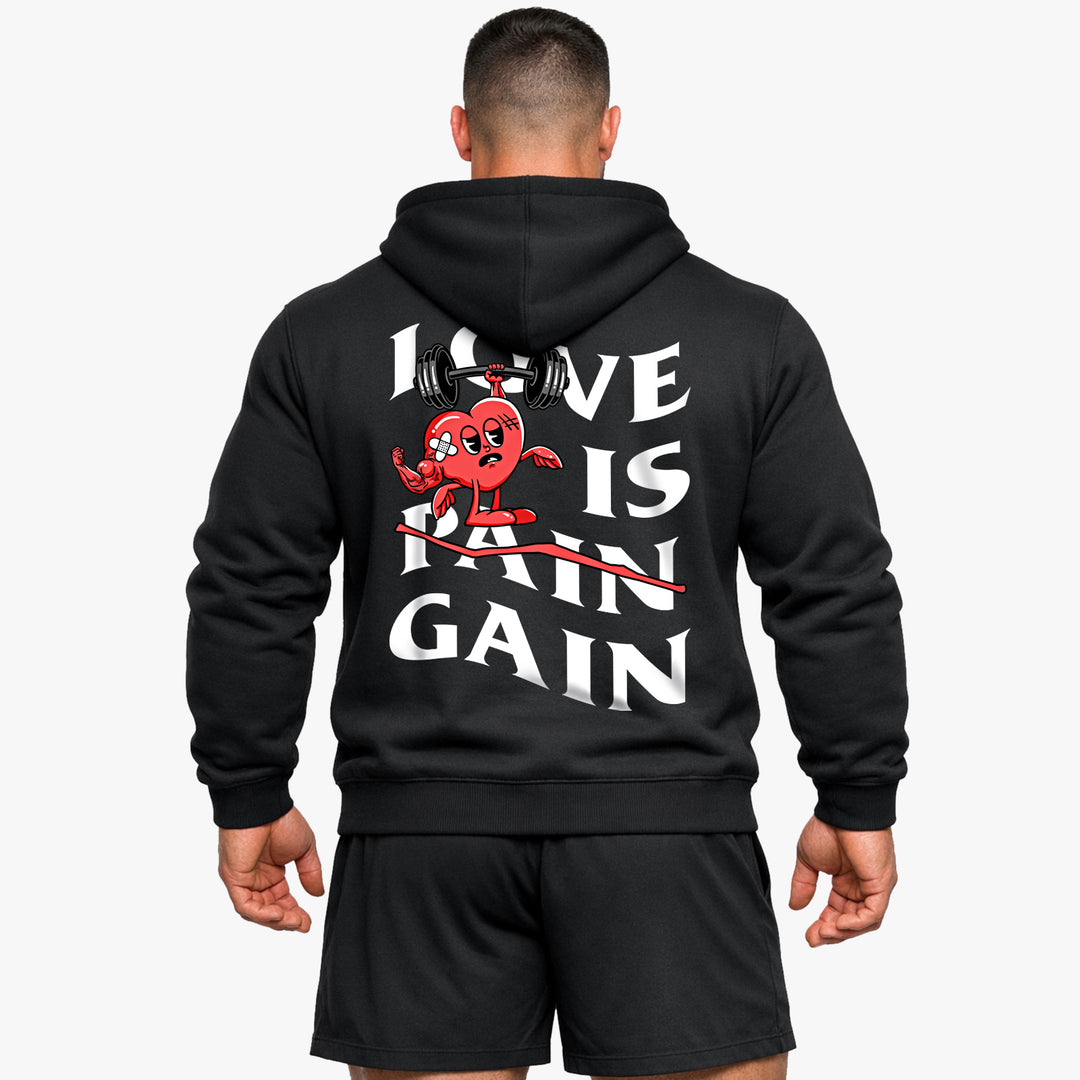 Liefde is winst (rugafdruk) hoodie