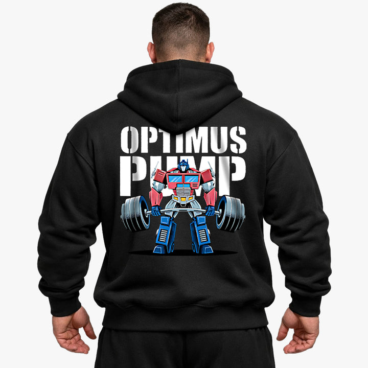 Sudadera con capucha extragrande Optimus Pump (estampado en la espalda)