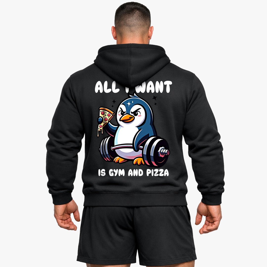 Pizza Penguine (Backprint) Hoodie