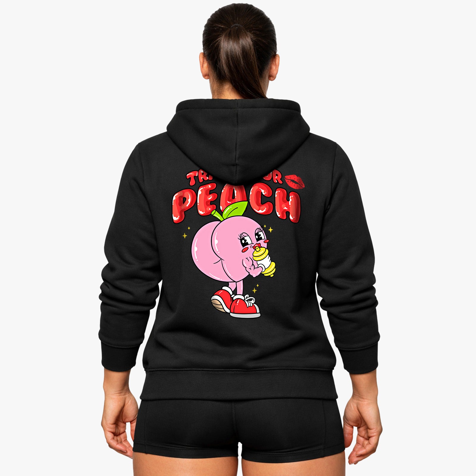 Entraînez votre sweat à capuche Peach (Backprint)