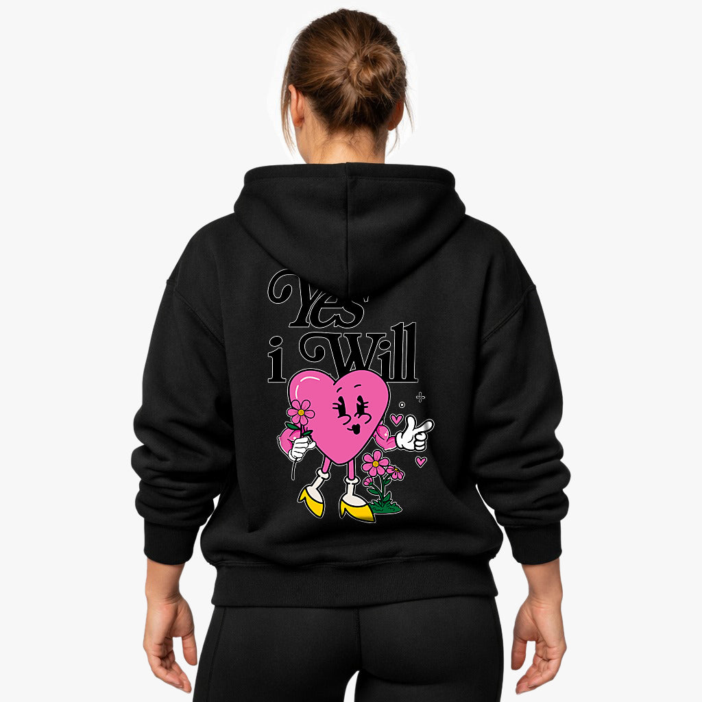 Yes i will (Backprint) Oversized Hoodie